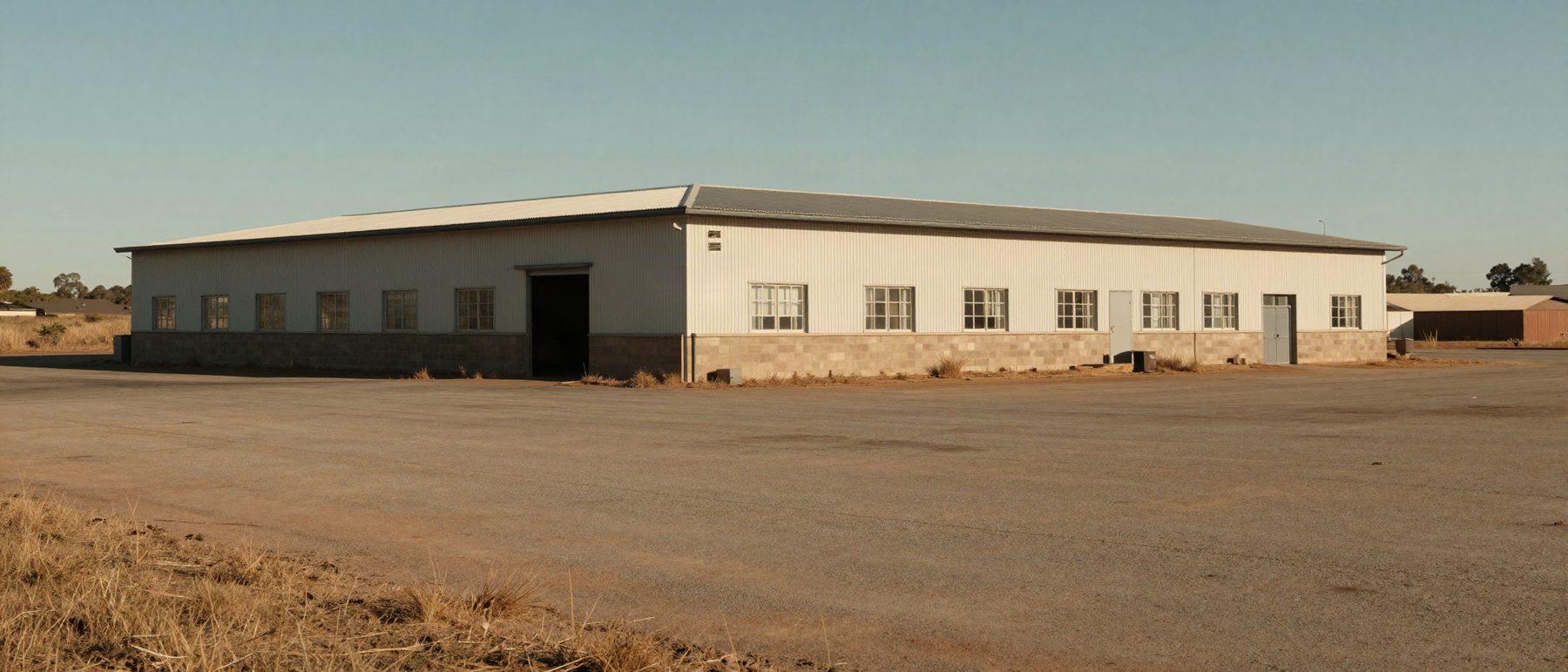 The workshop building in East London at the end of the day